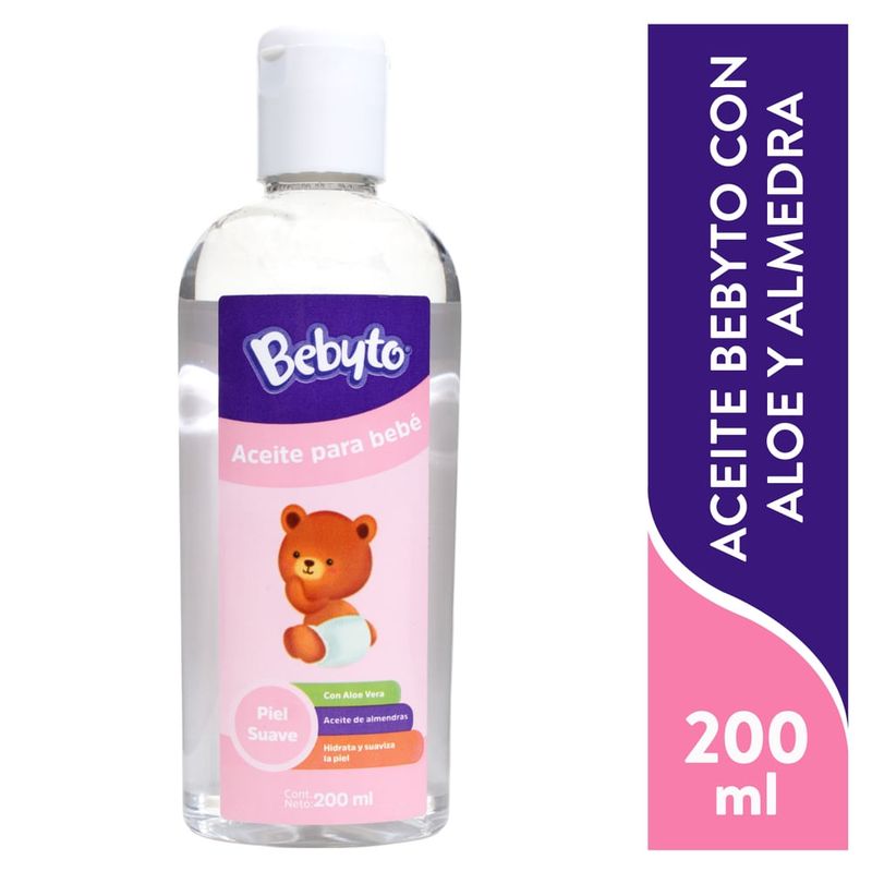 Aceite Bebyto Para Bebé Con Aloe Vera Y Aceite De Almendras - 200 ml