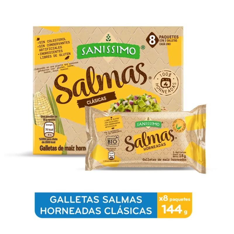 Galleta Saníssimo Salmas Clásicas 8 pack - 144 g
