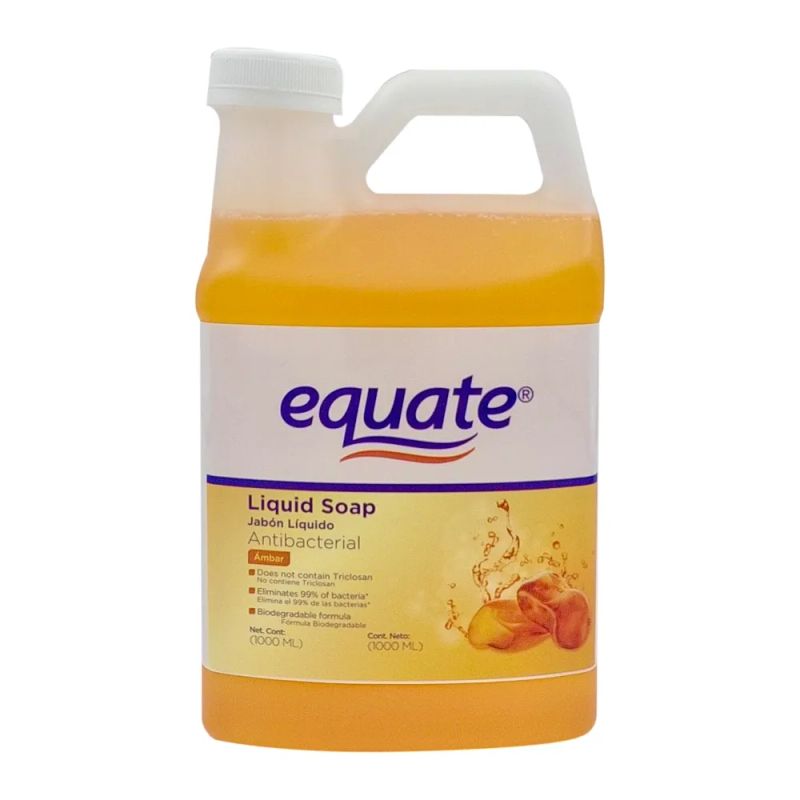 Jabón Líquido Equate Antibacterial Aroma Ámbar - 1000 ml