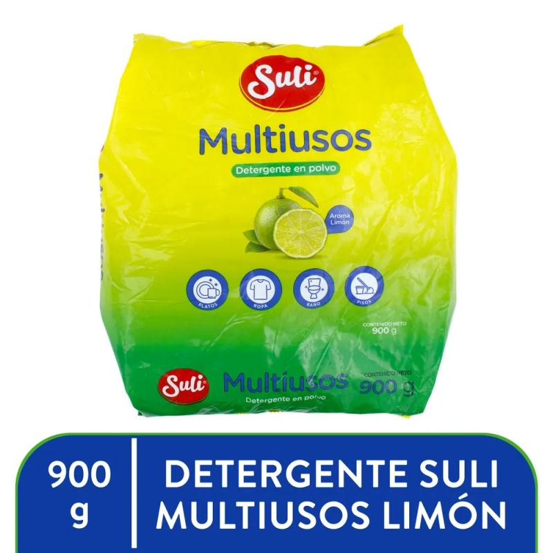 Detergente Suli En Polvo Multiusos Aroma Limón - 900 g