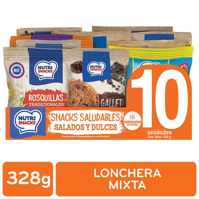 Snacks Nutrisnacks Saludable Dulces y Salados Surtido 10 Uds - 328 g