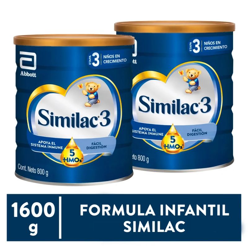 Fórmula Infantil Similac® 3, Niños En Crecimiento  2 Pack -1600 g