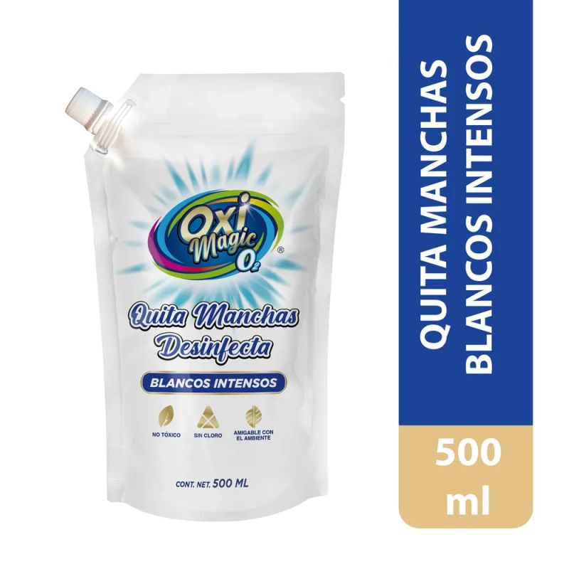 Quitamanchas Oxi Magic Líquido para ropa Blanca Doypack - 500 ml