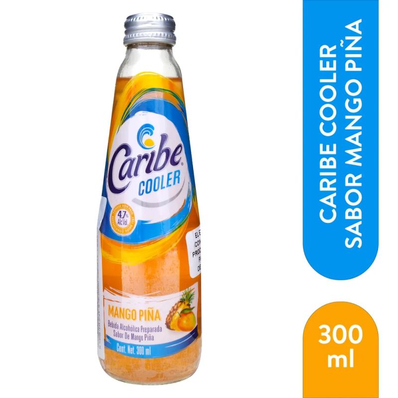 Bebida alcohólica Caribe Cooler Mango Piña - 300 ml