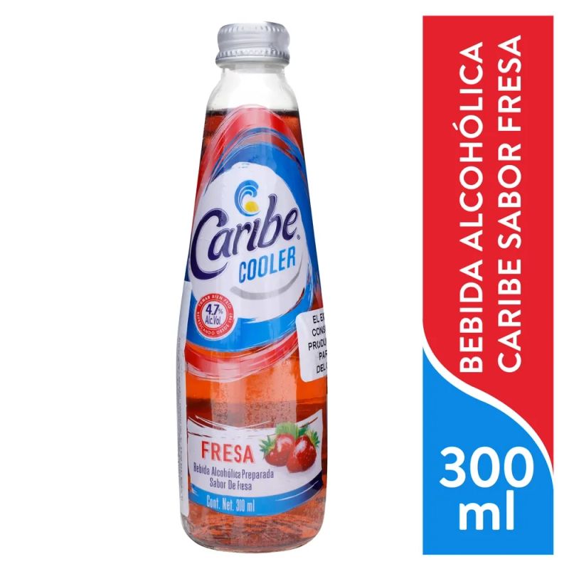 Bebida alcohólica Caribe Cooler Fresa - 300 ml