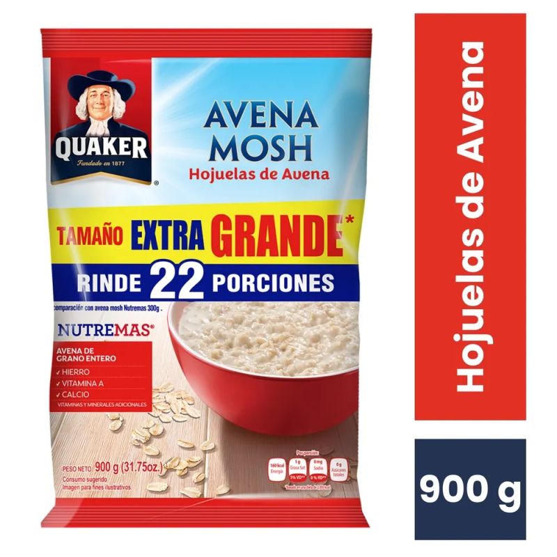Hojuelas de Avena Quaker Nutremas Mosh - 900 g
