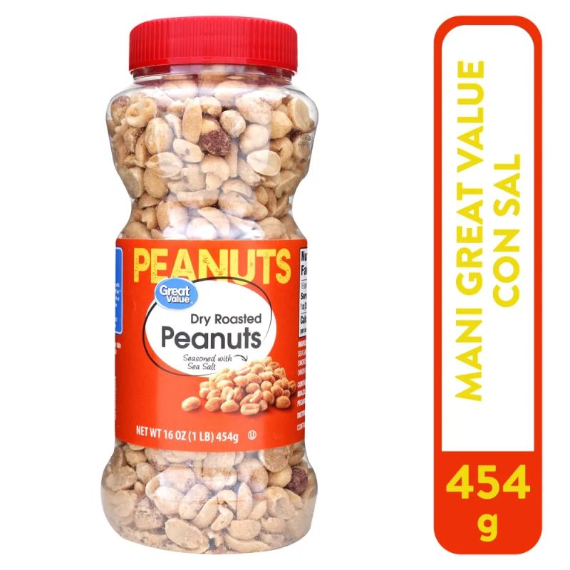 Maní Great Value Con Sal - 454 g