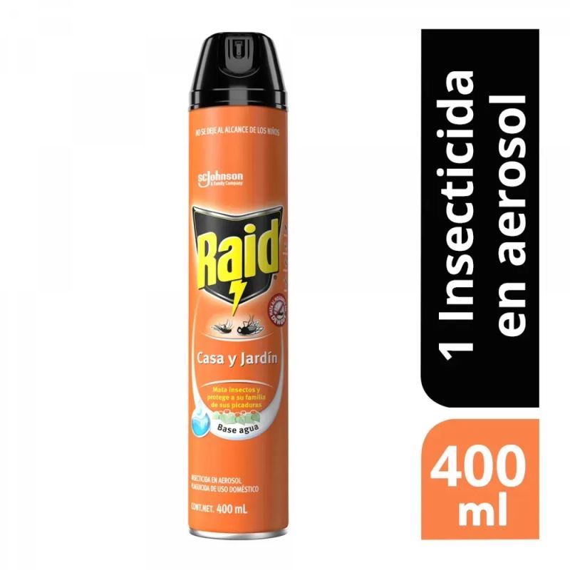 Insecticida Raid Max Naranja 400 ml