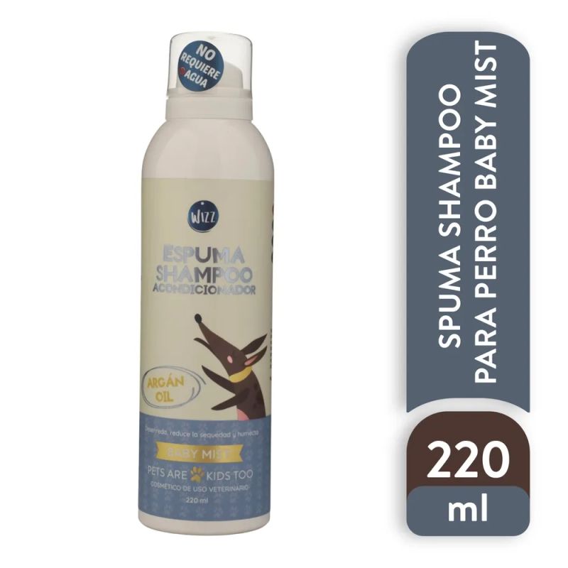 Espuma  Wizz shampoo acondicionador baby mist  -220 ml