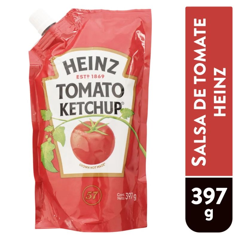 Salsa de tomate Heinz kétchup doypack - 397 g