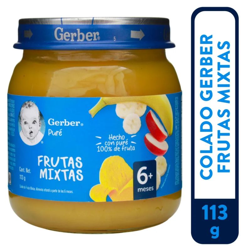 Colado Gerber frutas mixtas - 113 g