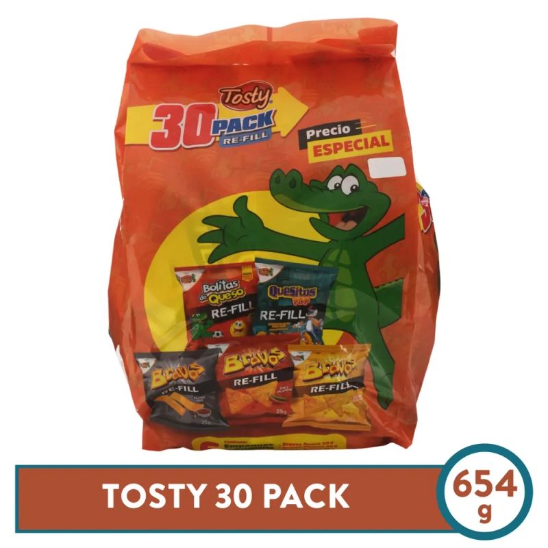 Snack Tosty Surtido 30 pack - 654 g
