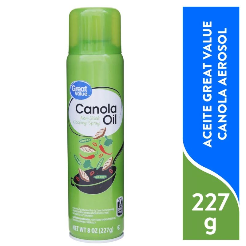 Aceite Great Value Canola Aerosol - 227 g