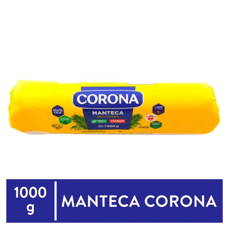 Manteca Corona sin colesterol - 1000 g