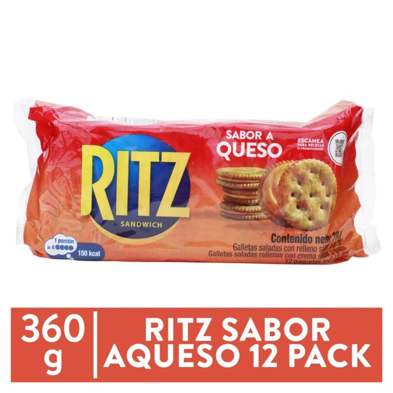 Galletas saladas Nabisco ritz con sabor a queso - 360 g
