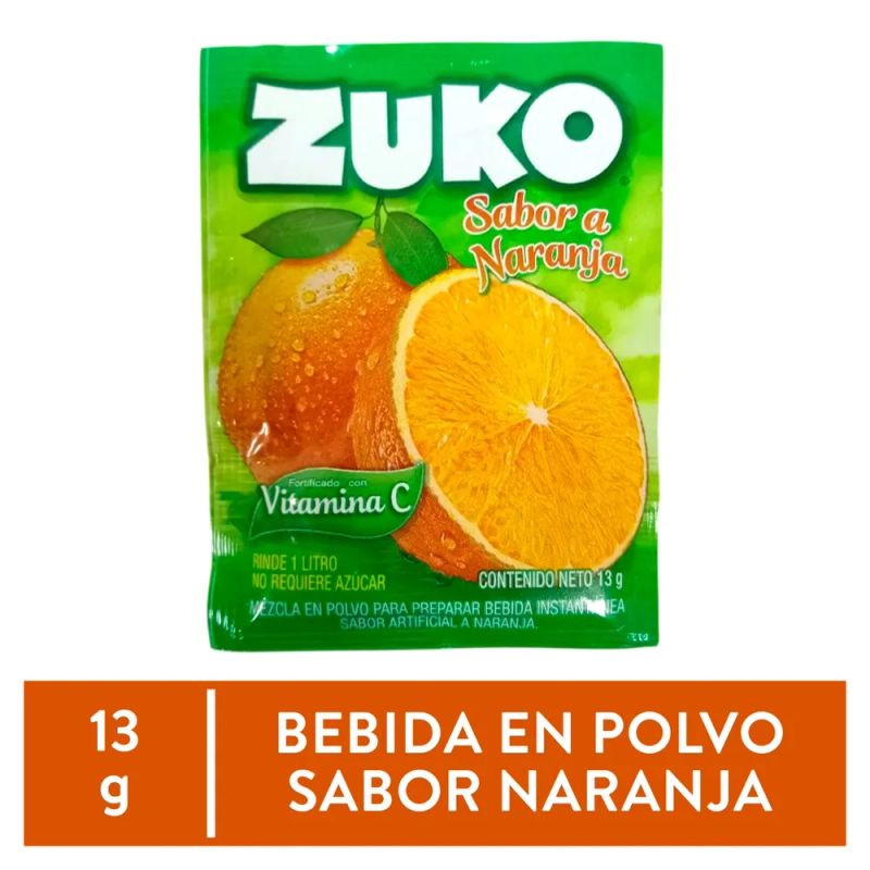 Bebida Instantánea  Zuko Naranja - 13 g
