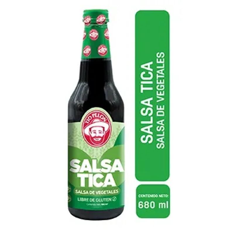 Salsa tica Tío Pelón de vegetales sin colesterol y sin gluten - 680 ml