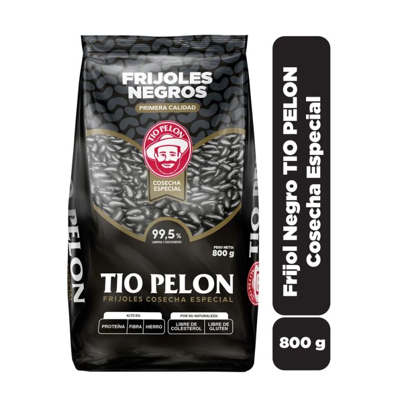 Frijol negro Tío Pelón cosecha especial 800 g