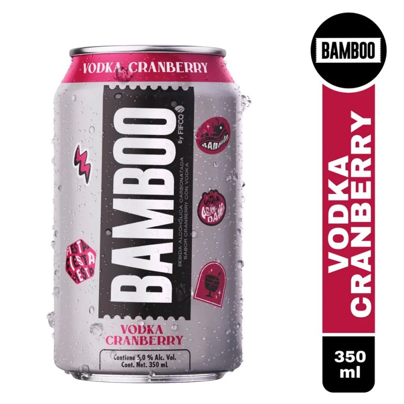 Bebida Bamboo Vodka Cranbery - 350 ml