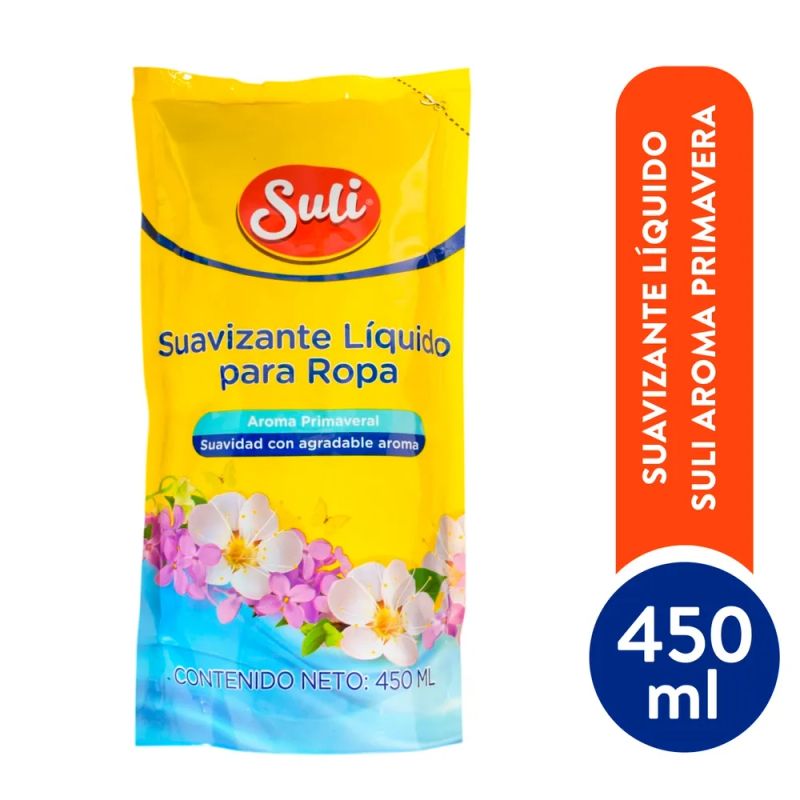 Suavizante Líquido Para Ropa Suli Aroma Primaveral Doypack - 450 ml