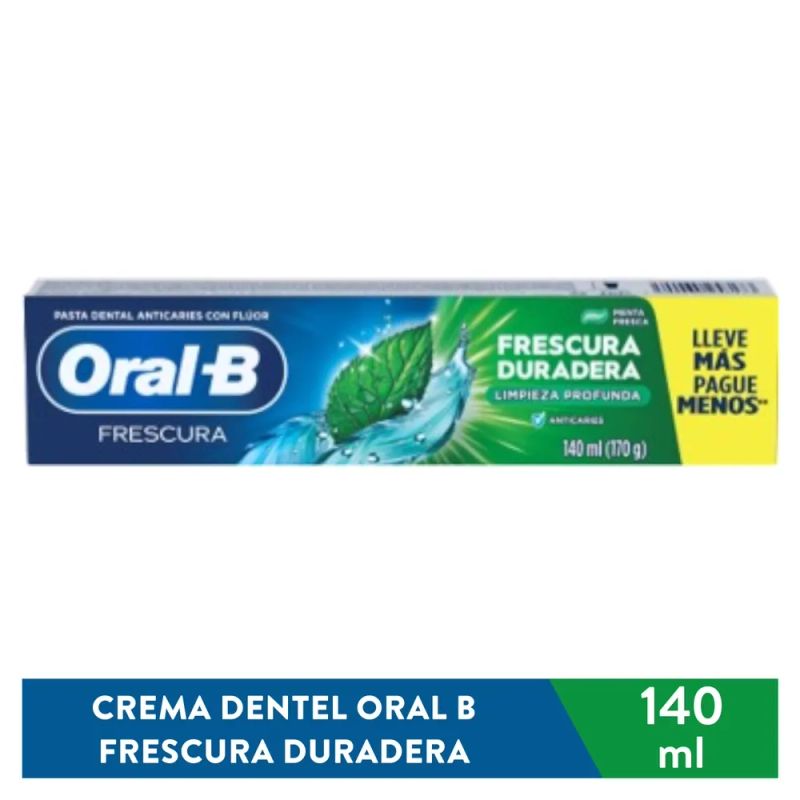 Pasta Dental Oral B Frescura Duradera - 140 ml