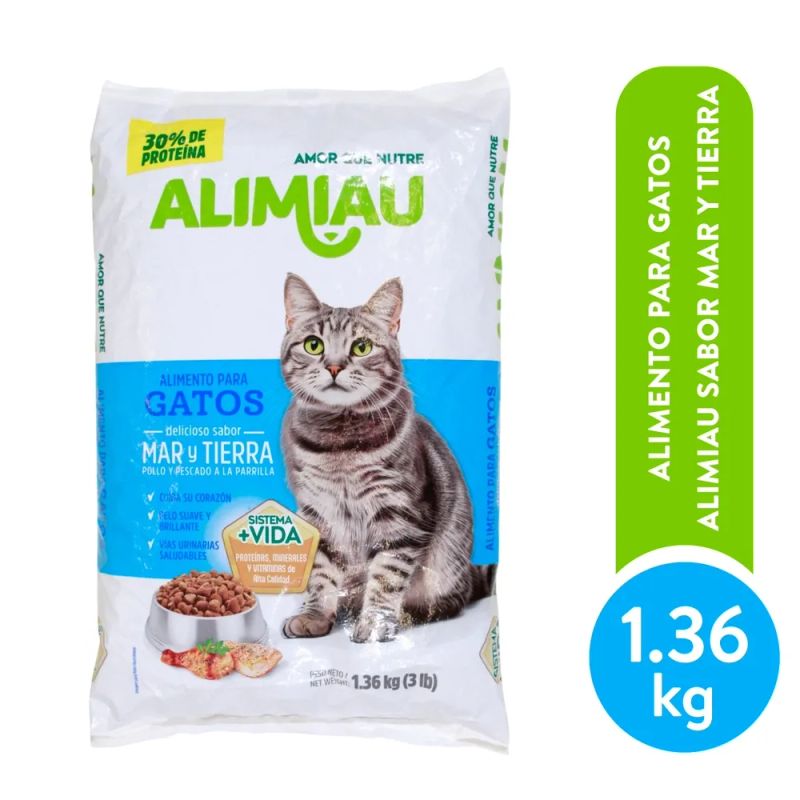 Alim Gato Alimiau Mar y Tierra 1360 g