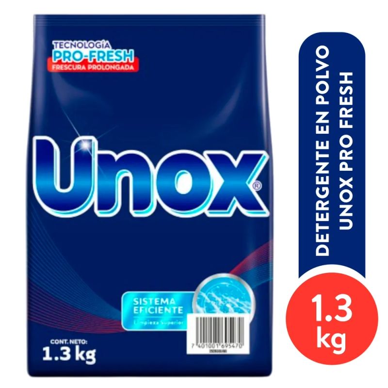 Detergente Unox en polvo pro fresh - 1.3 kg