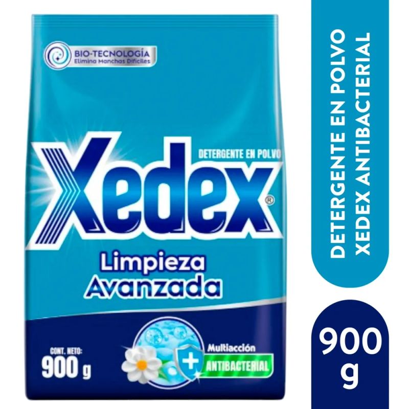 Detergente en Polvo Xedex Antibacterial - 900 g