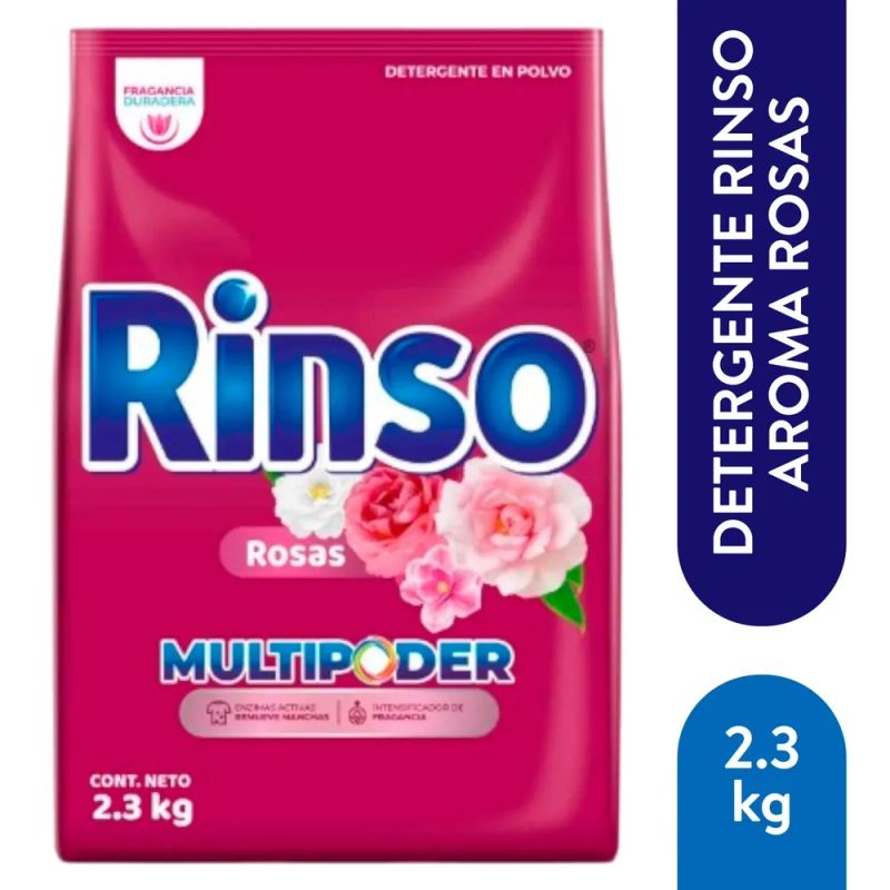 Detergente Rinso En Polvo aroma Rosas - 2300 g