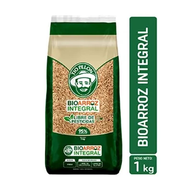 Arroz bio integral TÍO PELÓN 95% grano entero - 1000 g