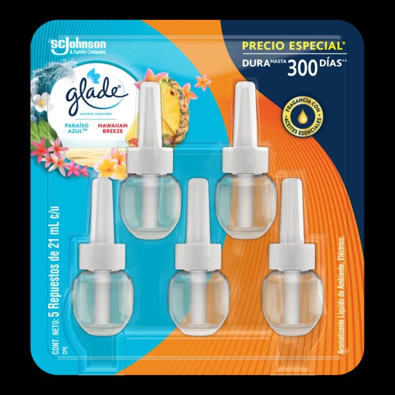 Aromatizante Glade Aceites Naturales Mix Fragancias 5 Repuestos 105Ml