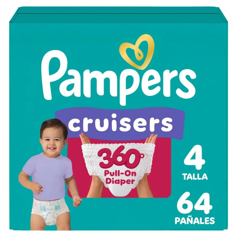 Pañales Pampers Cruisers 360 Talla 4 10-12 kg - 64 Uds