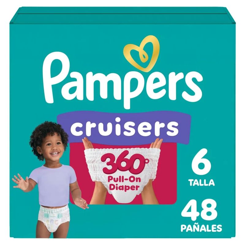 Pañales Pampers Cruisers 360 Talla 6 16+ kg Fácil de Subir - 48 Uds