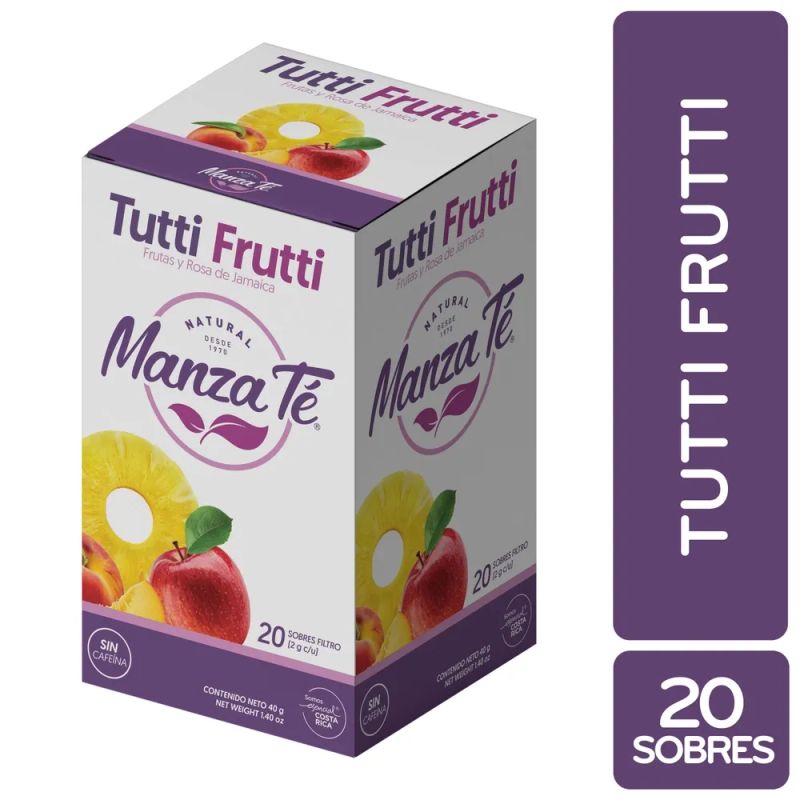 Té Tutti Frutti Manza Té caja 20 Uds - 40 g