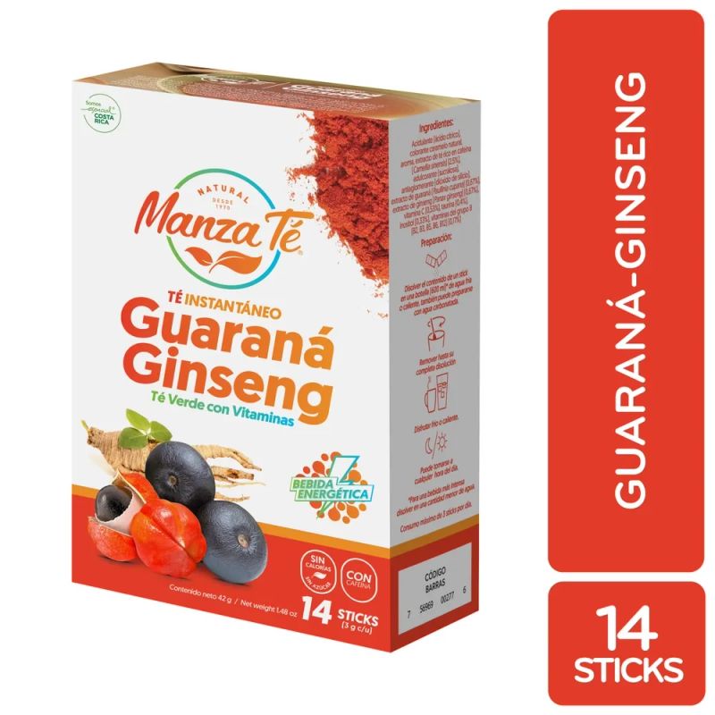 Té Instantáneo Guaraná Ginseng Manza Té caja 14 Uds - 42 g