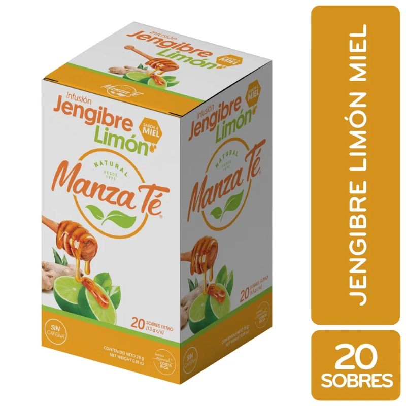 Té Jengibre Limón Miel Manza Té caja 20 Uds - 26 g
