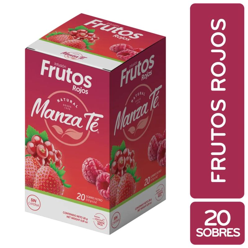 Infusión Frutos Rojos Manza Té caja 20 Uds - 26 g