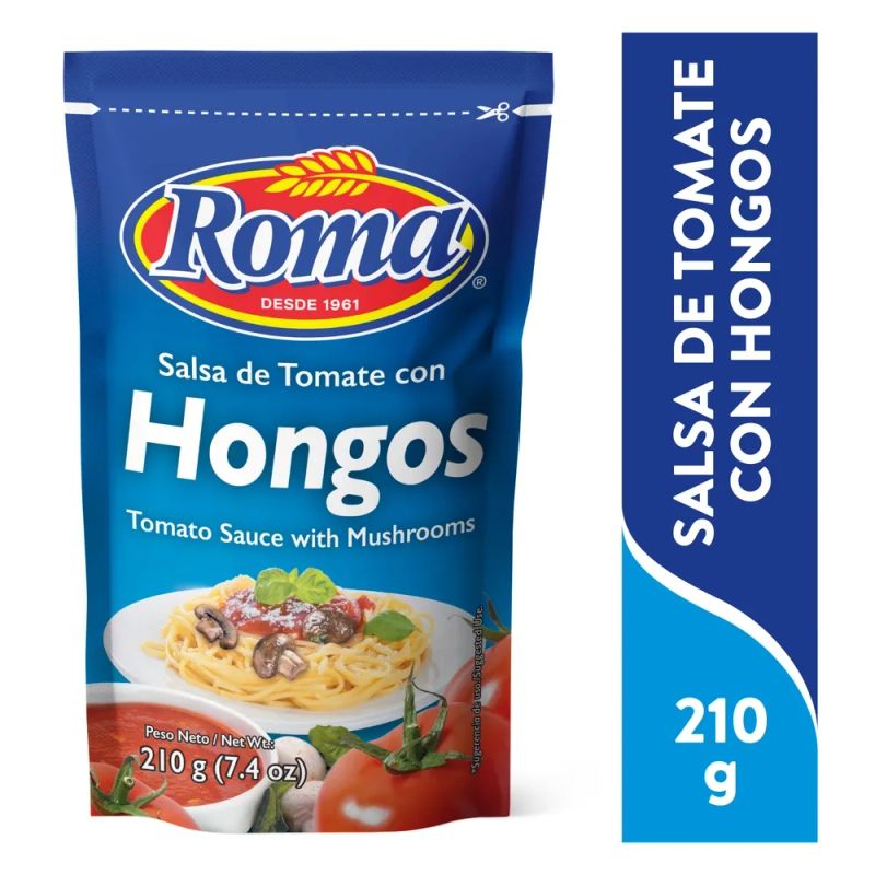 Salsita Roma de tomate hongos - 210 g