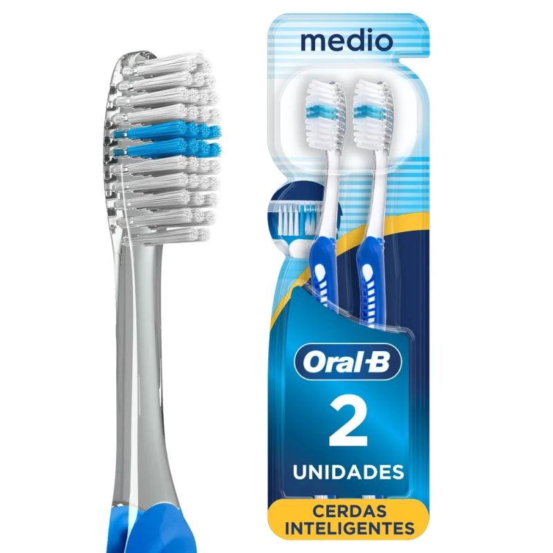 Cepillo Dientes Oral B Indicator Cerdas Medias - 2 Uds