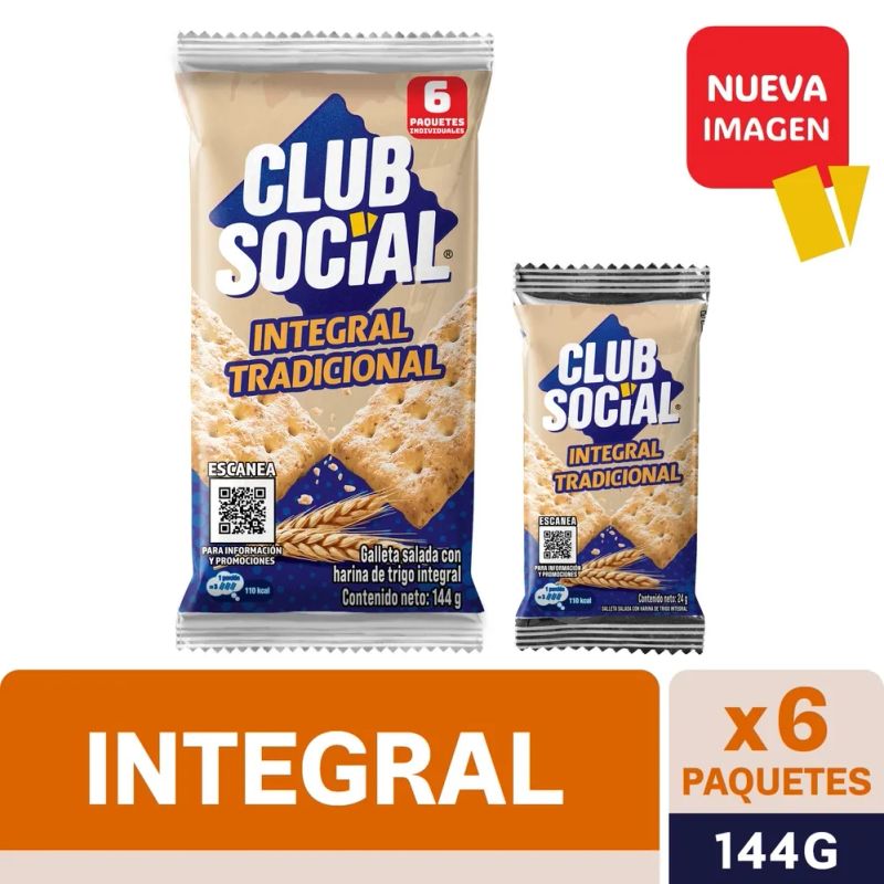 Galletas saladas Nabisco club social integral 9 pack - 216 g