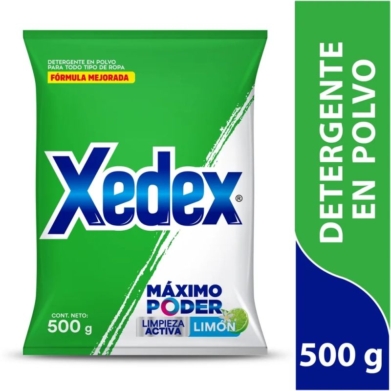 Detergente en Polvo Xedex Máximo Poder Limón - 500 g