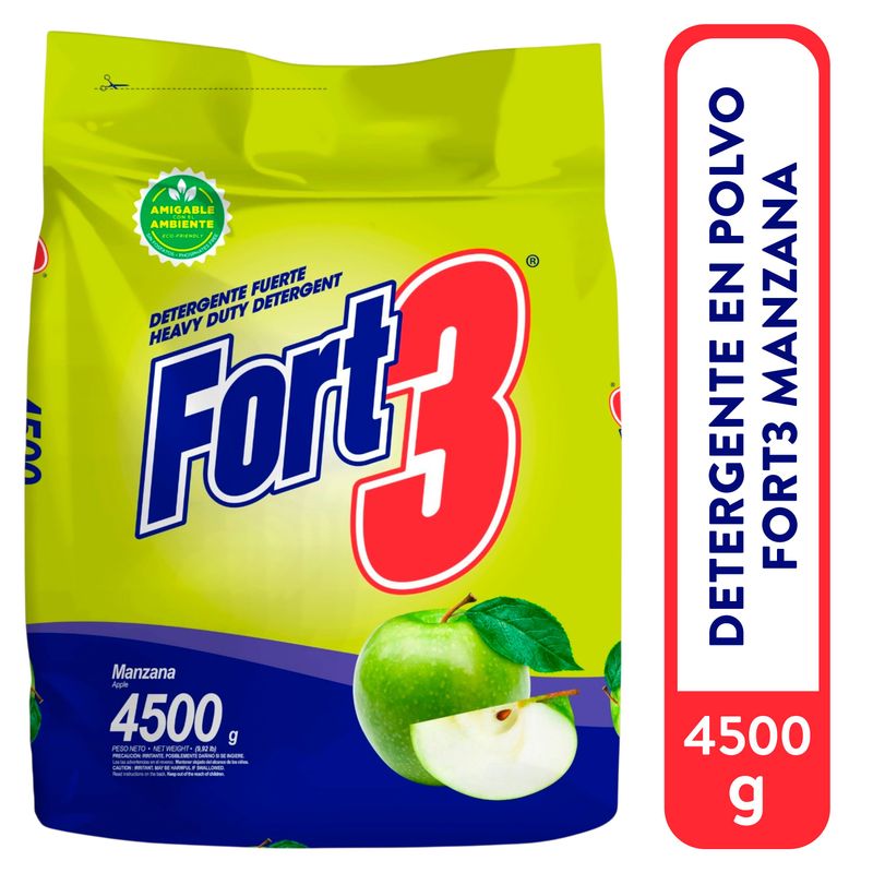 Detergente Fort3 Manzana 4500gr