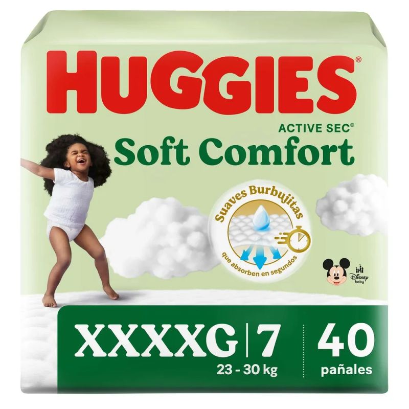 Pañales Huggies Soft Comfort Etapa 7/XXXXG - 40 Unidades