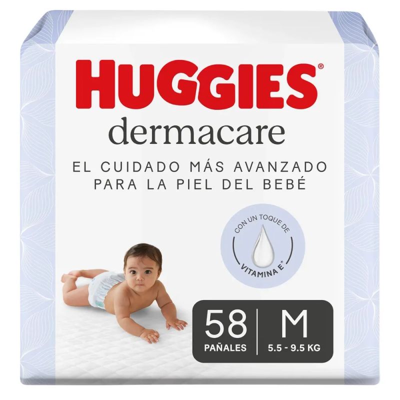 Pañales Huggies Dermacare Etapa 2/M - 58 Unidades