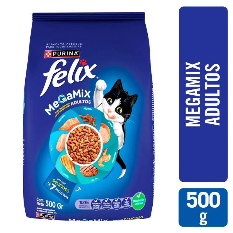 Alimento para Gato Felix Megamix Adultos - 500 g