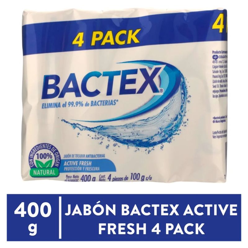 Jabon Bactex Fresh 4pack 400 Gr