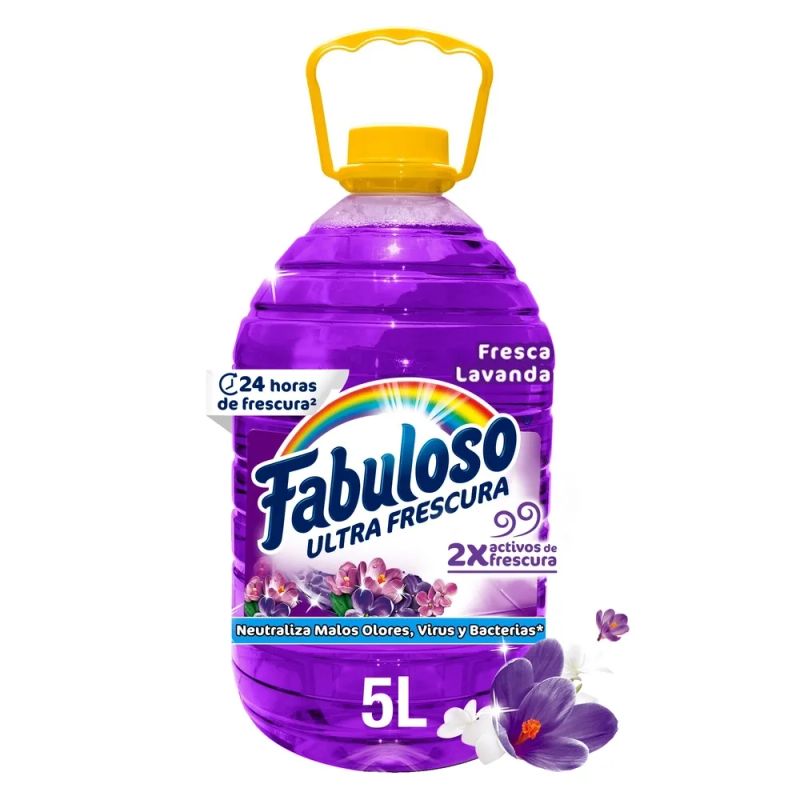 Desinfectante Fabuloso Multiusos Frescura Activa Antibacterial Lavanda - 5 L
