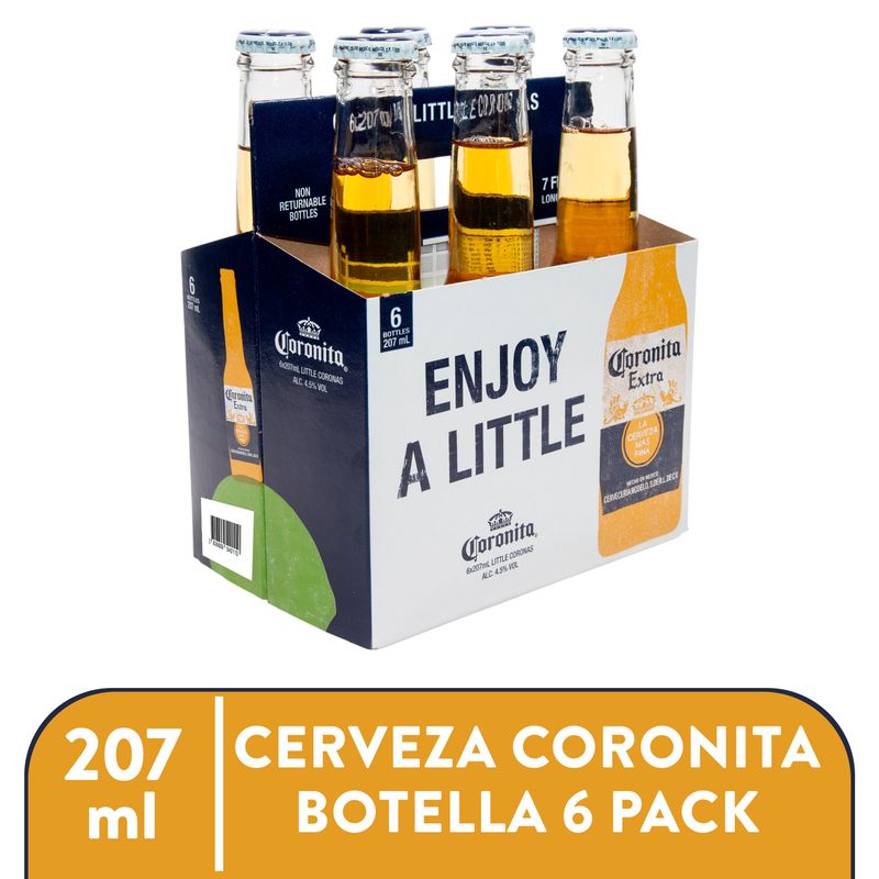 Cerveza Corona Extra Botella 6 pack - 1242 ml