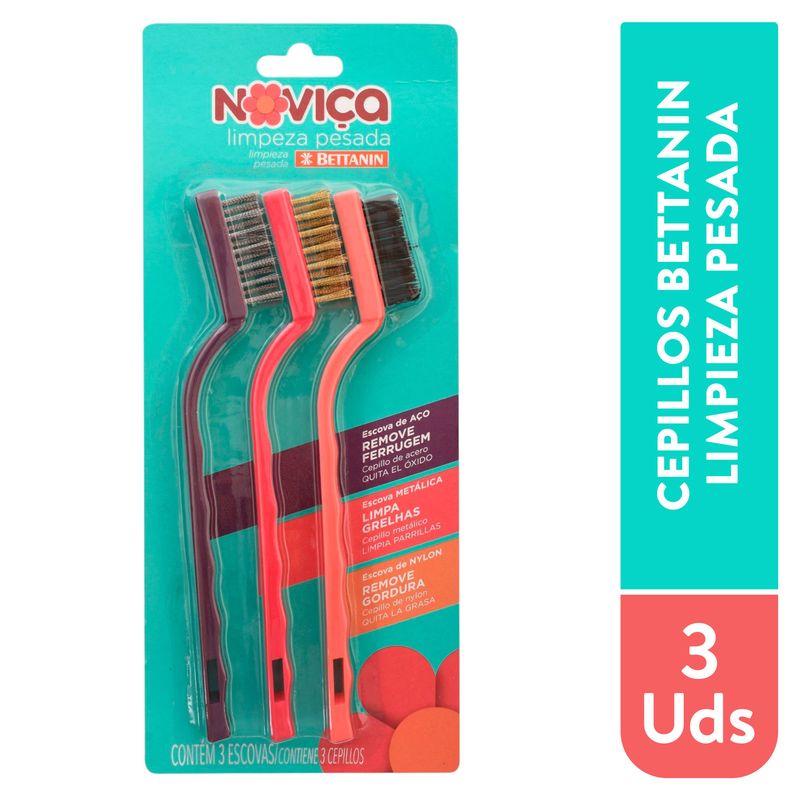 Cepillos Bettanin para limpieza pesada - 3 Uds