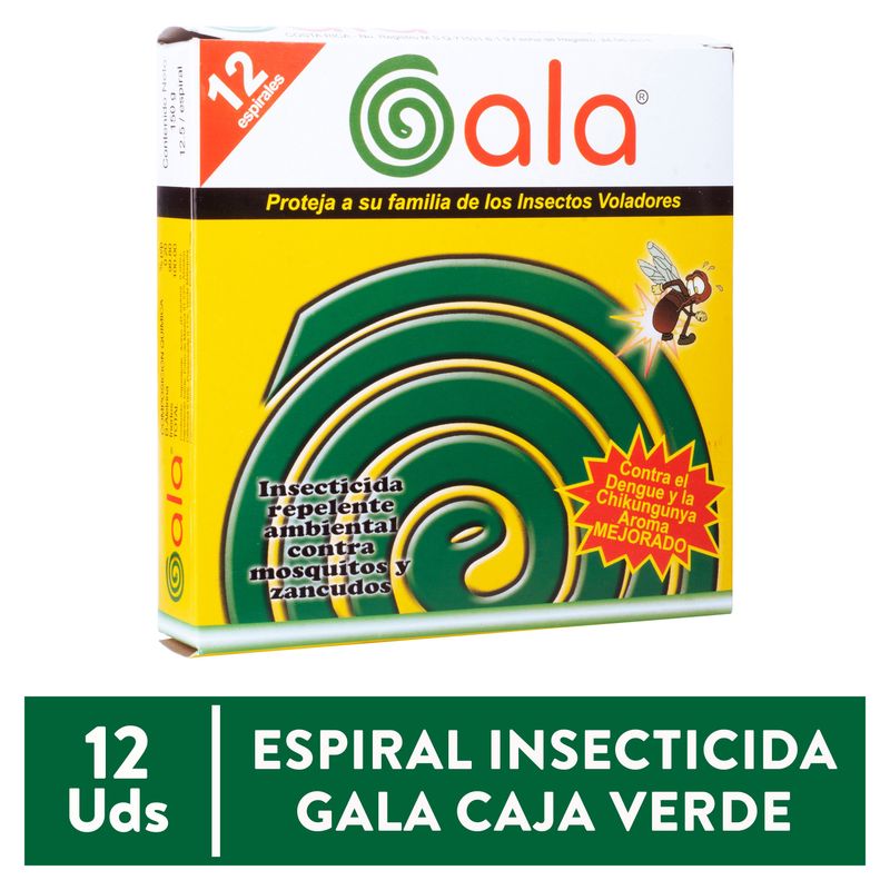 Espiral Insecticidad Gala caja verde - 12 uds